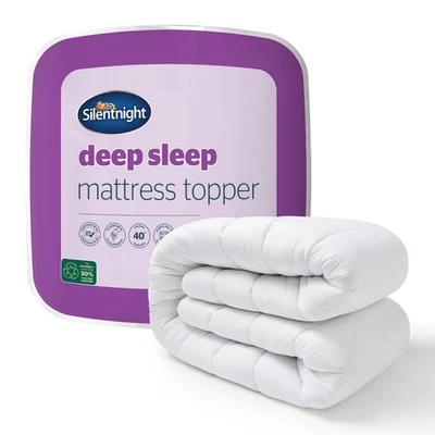 Silentnight Ultimate Deep Sleep Mattress Topper 2.5 5 10cm Deep Thick Cover Pad - Image 1 of 4