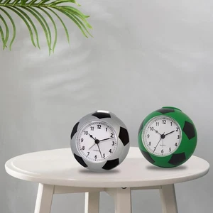 Football Shaped Alarm Clock Practical Tabletop Football Clock for Bedroom - Picture 1 of 14