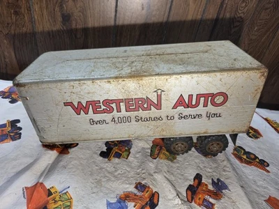 Brinquedo MARX Western auto trailer sem cabine prensado metal aço  - Imagem 1 de 4