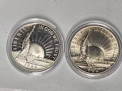 1986-S + D BU Proof + Unc Statue of Liberty Commemorative Half Dollar - Image 1 of 2