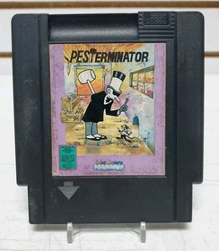 Pesterminator (Nintendo NES) HTF 5-Screw, Rare Black Cartridge - Tested & Works