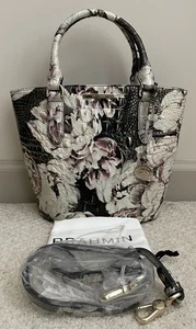 Bolso Cartera BRAHMIN Melbourne Pequeño BOWIE EDEN Floral Negro Marfil Nuevo con Etiquetas - Imagen 1 de 10