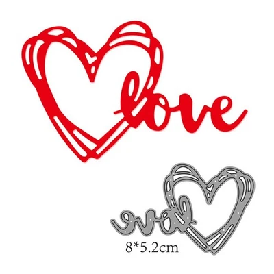 Komplizierte Liebe Herz Rahmen Metall Stanzschablone für Scrapbooking und Karte - Bild 1 von 4