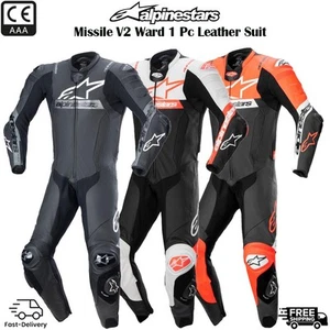Alpinestars Missile V2 Ward Motorbike Racing 1 Piece Leather Suit AAA Certified - Picture 1 of 22