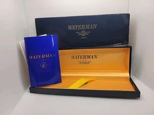 Waterman IDEAL Case Only w/sleeve Blue w/Orange Satin Presentation Box Paris - Picture 1 of 9