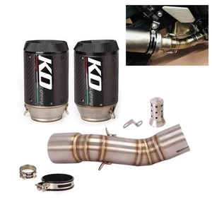 Exhaust Pipe Slip 51mm Carbon Muffler Escape For CFMOTO CLX-700 CLX700 2020-2025 - Picture 1 of 8