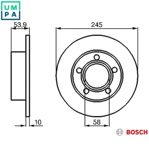 2x BRAKE DISC 0 986 478 461 FOR AUDI A6/S6 AJL/APU/ANB/ARK/AWT/AEB 1.8L 4cyl A6 - Picture 1 of 10