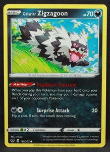 Galarian Zigzagoon 117/202 SWSH01: Sword & Shield Base Set Normal Common - NM - Bild 1 von 2