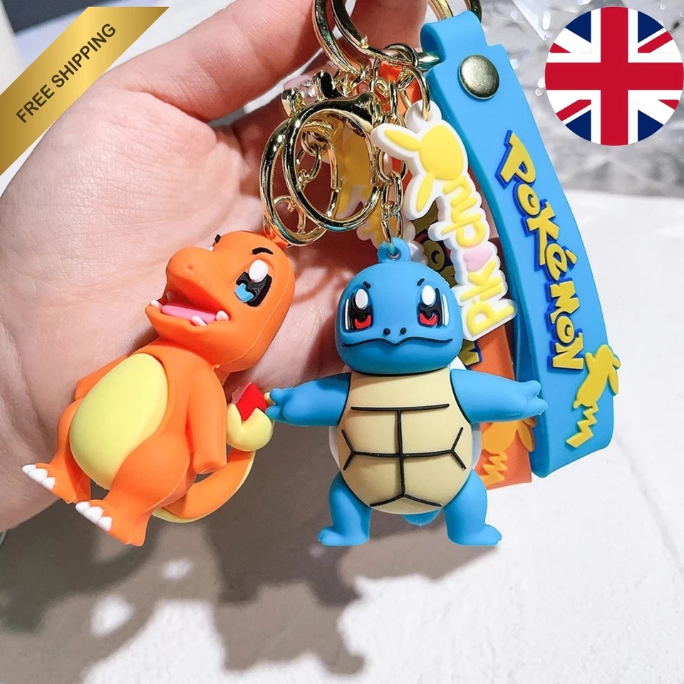 Pokemon 3D Bag Keychain Keyring Gift - Charmander Psyduck Jigglypuff Squirtle - Image 1 of 4