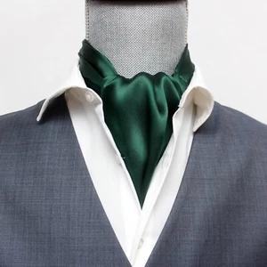 CAMELLUCCI Men's Cravat Ascot Emerald Green Gift Box A196 - Picture 1 of 10
