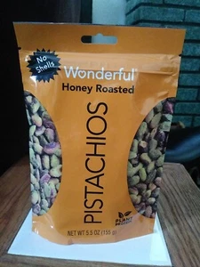 Pistachios Honey Roasted No Shells 5.5 Oz Bag Wonderful Brand 08/2025 - Picture 1 of 3