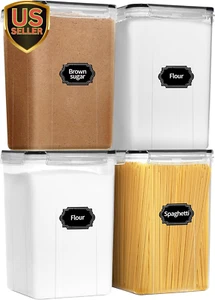 Extra Large Tall Airtight Food Storage Containers 6.5L / 220Oz, BPA Free, 4Pc... - Picture 1 of 1