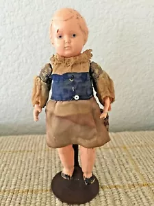 RGCF ~ Antique German 5.5" Celluloid Dollhouse Turtle Mark Doll - Picture 1 of 9