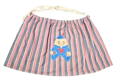 Handmade Humpty Dumpty Tote Bag Diaper Toy Travel Stripes Red Blue White Vintage - Image 1 of 4
