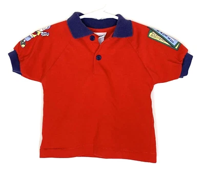 Camisa roja OshKosh vintage para niños 6-9 meses Top Skate serigrafía de colección hecha en Estados Unidos Foto 1 de 4