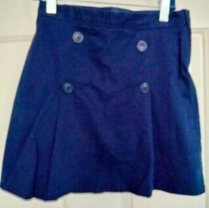 Children's Place Girls Navy School Uniform Navy 4 Button Skirt Skort sz 10 - Picture 1 of 6