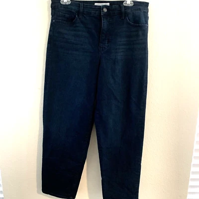 Pantalones de mezclilla rectos ajustados Social Standard by Sanctuary para mujer 12 lavados oscuros al tobillo Foto 1 de 4