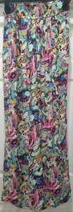 DEHA EXPRESSION Multi Colour Floral Print Elastic Waist Wide Leg Trousers Pants - Picture 1 of 7