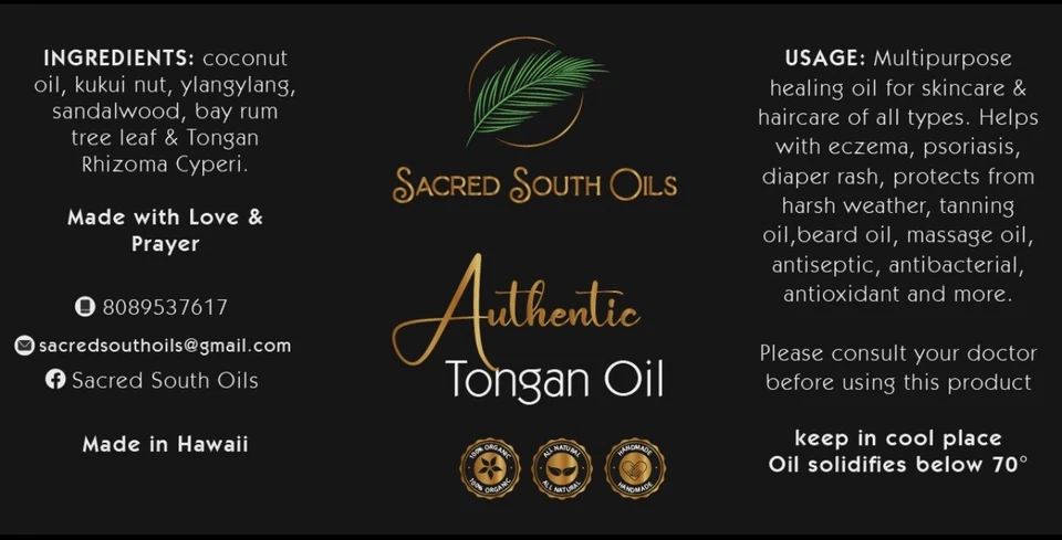 Tongan oil/Lolo Tonga - Image 1 of 4