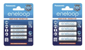 Panasonic eneloop AAA Micro baterie 800 mAh - AA Mignon Accus 2000 mAh + NOWE + - Zdjęcie 1 z 24