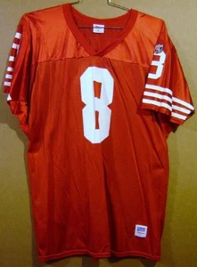SAN FRANCISCO 49ERS STEVE YOUNG #8 RED SIZE LARGE NFL Football Wilson JERSEY - Picture 1 of 8