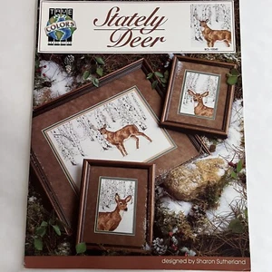 True Colors STATELY DEER Nature Wildlife Hunting 3 Looks Cross Stitch Sutherland - Picture 1 of 9