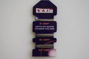 Lyvia Card of 5 Amp, 15 Amp & 30 Amp Fuse Wire for Consumer Fuse Boxes - Picture 1 of 5