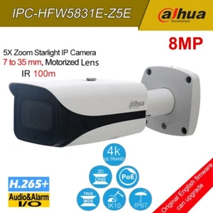 IPC-HFW5831E-Z5E 8MP WDR IR Bullet Cámara 5x Zoom PoE Lente motorizada IP67 3D DNR - Imagen 1 de 10