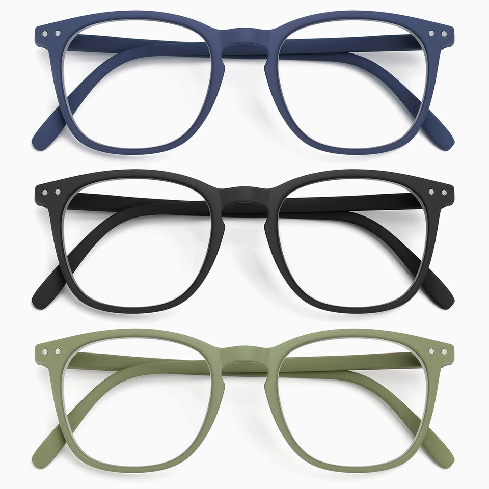 GAWK New Soft-Touch Trapezoid Square Readers READING GLASSES 1.0+1.5+2.00+2.50+3