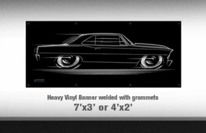 BIG BANNNER Chevy Nova 1966 1967 Chevrolet Chevy II SS 66 67 sign poster - Foto 1 di 24