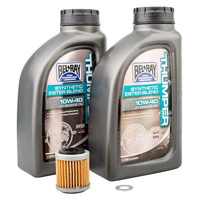 Kit de cambio de aceite con golpeador Bel-Ray mezcla sintética 10W-40 para Yamaha YZ250F 200 Foto 1 de 1