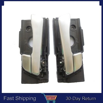 For 2012-2017 Hyundai Accent Inside Inner Front Left Right White Door Handle X2 - Изображение 1 из 4
