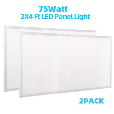2x4FT LED Drop Ceiling Lights Fixture -75W - 2'x4' LED Flat Light Panel Daylight - Image 1 of 4