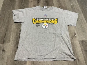 #B130 Men’s NFL Team Apparel Large 2008 AFC Champs Pittsburgh Steelers - Picture 1 of 6