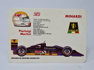 Casco Vintage Calendario Bolsillo Portugal 1989 F1 Minardi / Pierluigi Martini - Imagen 1 de 2