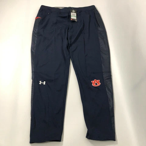 Under Armour Auburn Tigers Womens Pants L Large Navy Blue Coldgear Sweatpant NWT Cover