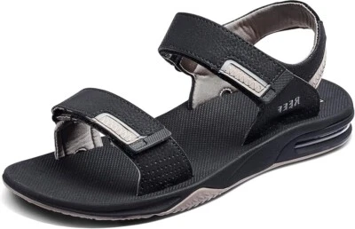 REEF FANNING BAJA MENS SANDALS IN BLACK/TAN/REFLECT SIZE 10 - Image 1 of 4