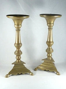 Paar wunderschöne Kerzenleuchter / Altarleuchter aus Messing, Höhe - 27 cm - Bild 1 von 4