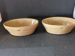 2 X VINTAGE LIGHT BROWN CERAMIC * MASON CASH * CERAMIC PIE DISHES NUMBER 2 - Picture 1 of 8