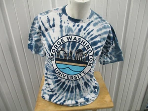 VINTAGE USCAPE APPAREL GEORGE WASHINGTON COLONIALS LARGE TIE-DYE SHIRT NWT - Picture 1 of 12