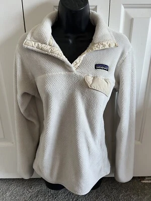 Pulôver feminino Patagonia Polartec Synchilla T Snap Jacket M lã off-white - Imagem 1 de 4