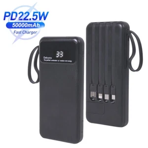 50000mAh Powerbank 20W USB C Schnellladegerät Externer Akku Ladegerät praktisch - Zdjęcie 1 z 20