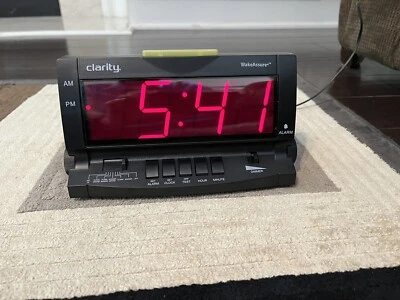 Reloj despertador Wake Assure con agitador de cama por Clarity probado y funciona Foto 1 de 4