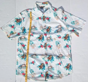 Star Wars Chewbacca Hawaiian Button Shirt LARGE Tropical Floral All Over Disney  - Picture 1 of 6