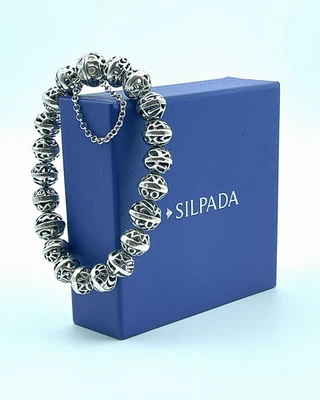 Cierre magnético bola filigrana hemisferio esterlina Silpada + pulsera de seguridad B2905 Foto 1 de 4