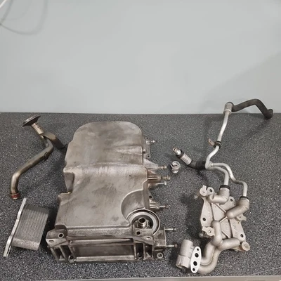 2010-2015 Chevrolet Camaro OEM LS3 6.2L Oil Pan W/ Oil Cooler & Lines GM - Image 1 of 4