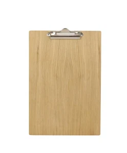 Klemmbrett A4 aus Eichenholz – Schreibunterlage mit silberner Klammer - Bild 1 von 3