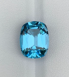 Loose Gemstone 11 Carat Swiss Topaz – 14mm Cushion Shape for Custom Jewelry - Picture 1 of 10