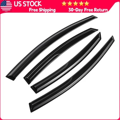 Visera de ventana para Hyundai Sonata 2011-2014 fuera de canal 4 piezas cinta negra Foto 1 de 4