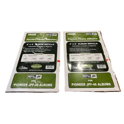 2 paquetes de recarga de álbumes de fotos Pioneer para álbumes JPF-46, capacidad para 60 fotos cada uno, nuevos Foto 1 de 3